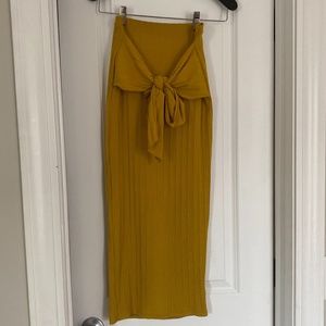 Bodycon Mustard MIDI Skirt